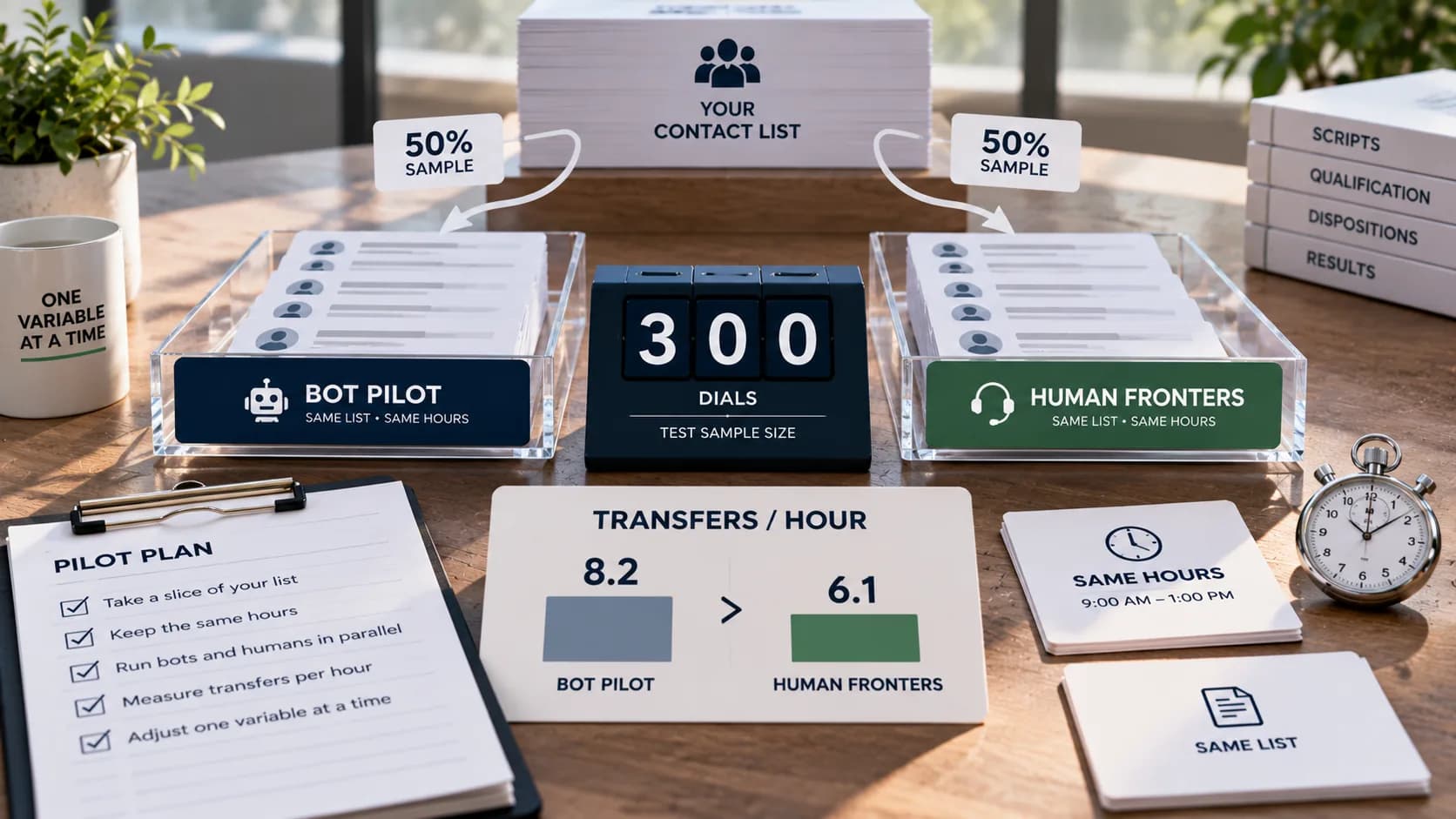 Photo illustrating how to pilot bots on a slice of your list