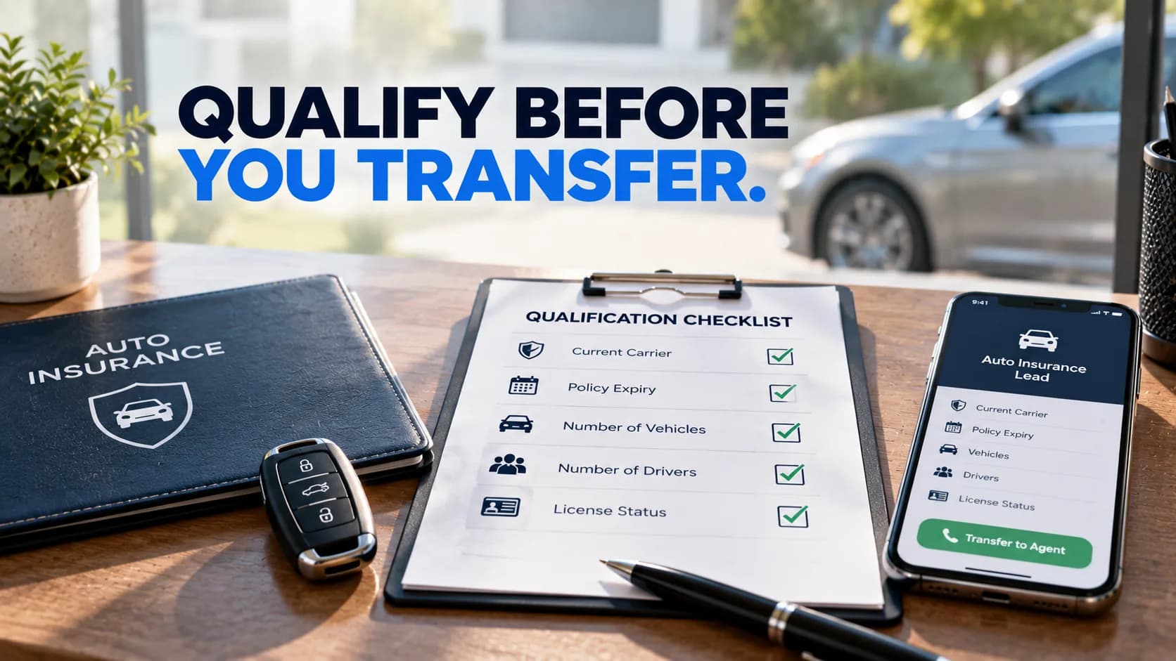 Photo illustrating auto insurance: qualifying before the transfer